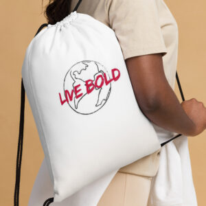Drawstring bag "LIVE BOLD"