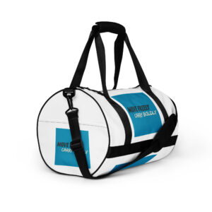 All-over print gym bag "MOVE FREELY, CARRY BOLDLY"