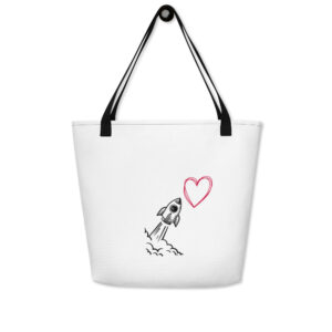 Rocket Love – Classic Chic Large Tote Bag
