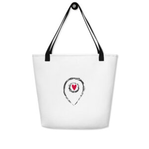 Heart Target –Large Minimal Form Tote Bag