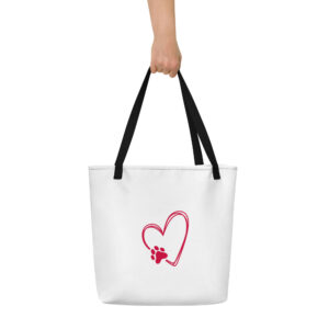 Paw Heart – Large Tote Bag