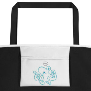 All-Over Print Large Tote Bag "Octopus Wave"