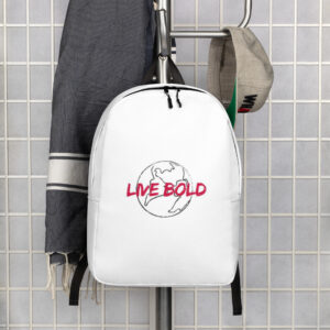 Minimalist Backpack "LIVE BOLD"