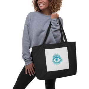 Large organic tote bag "Eye of Insight"