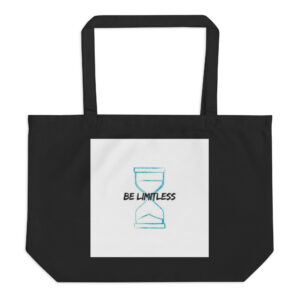 Large organic tote bag "BE LIMITLESS"