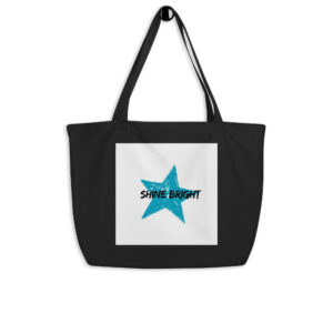 Large organic tote bag "SHINE BRIGHT"