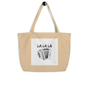 Large organic tote bag - La La La